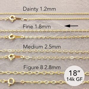 18" Delicate Chain Necklace, gold thin chain, gold necklace (z 355-1gf-sp)